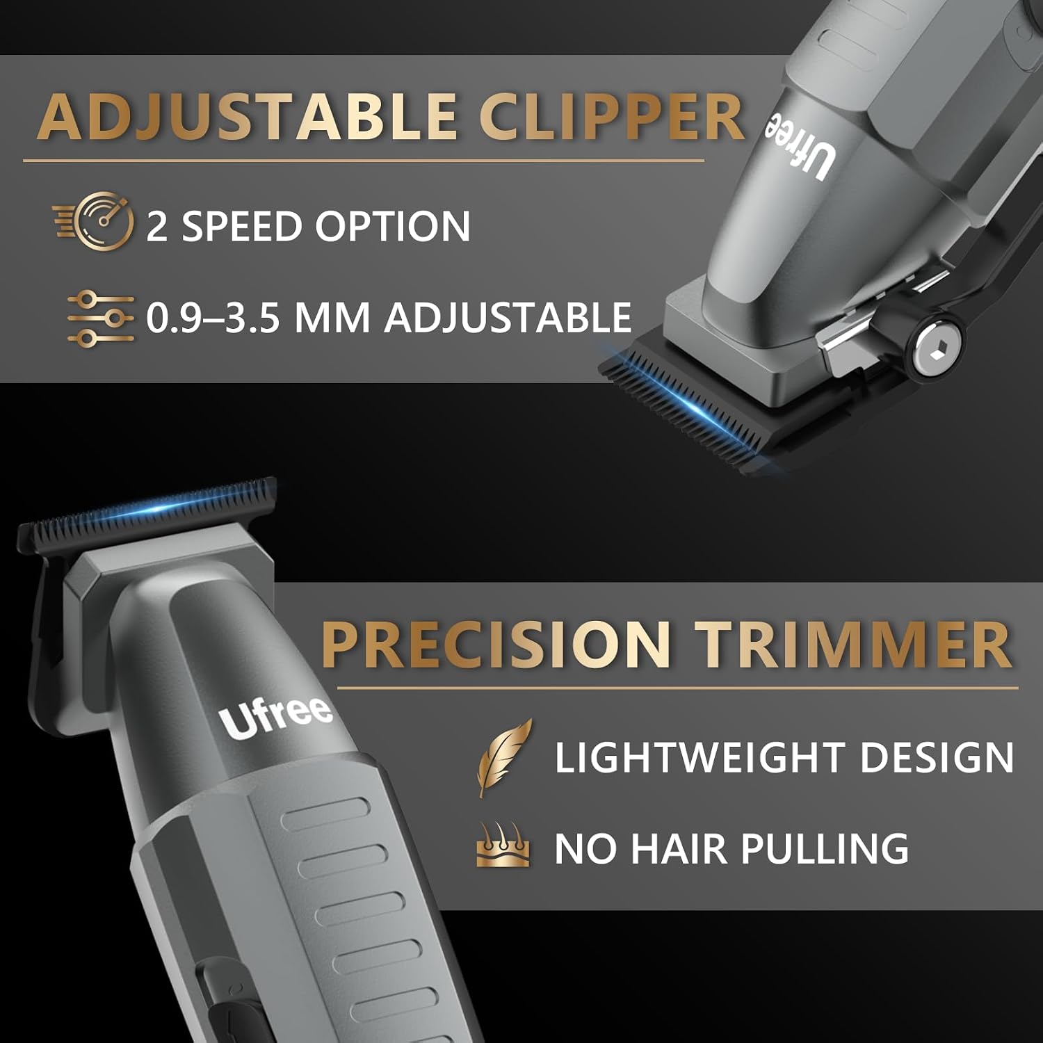 Detalle 2 de Ufree Professional Hair Clippers for Men trimmer set ✂