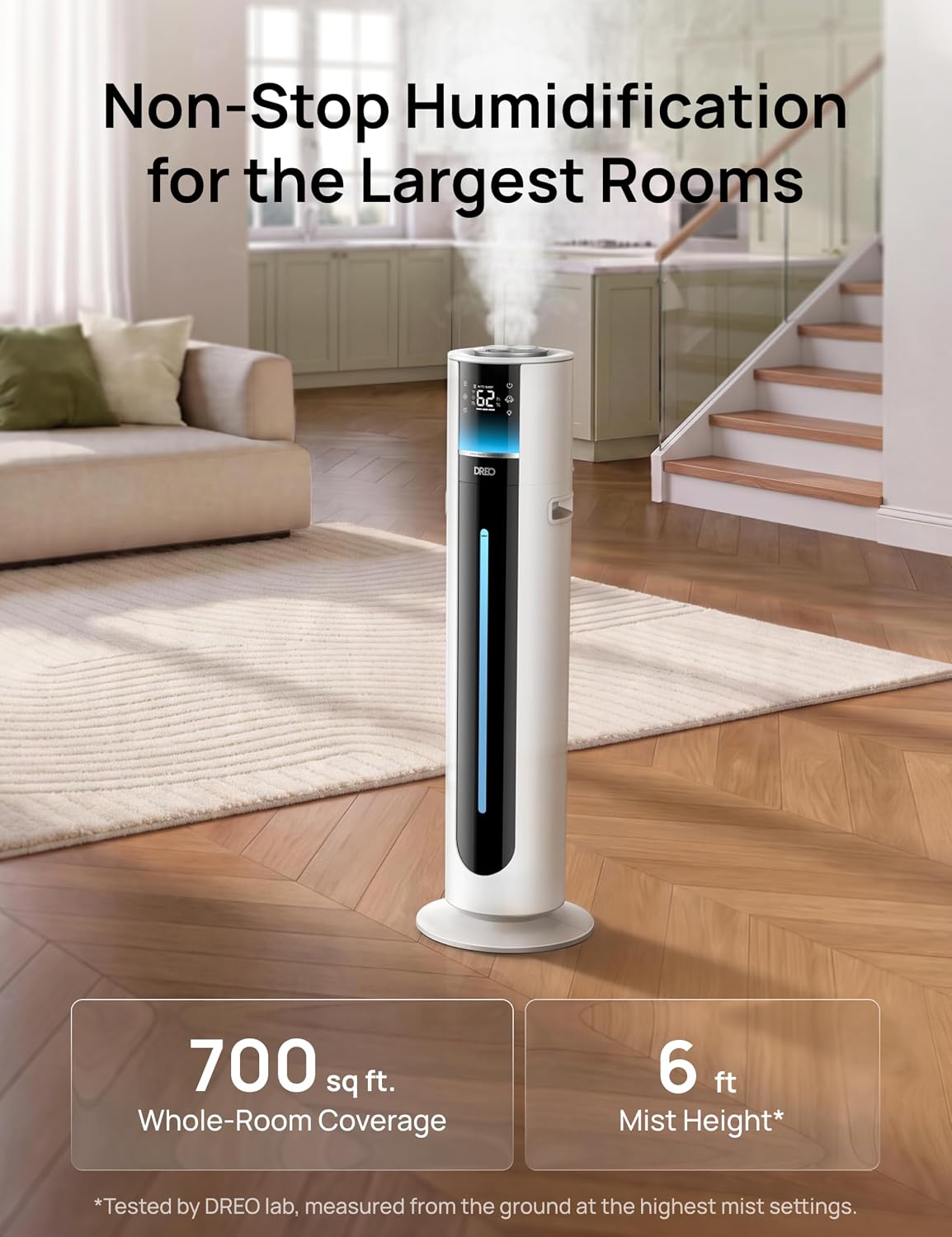 Detalle de DREO 747S DR-HHM017S White Smart Humidifier, 11L, App Control