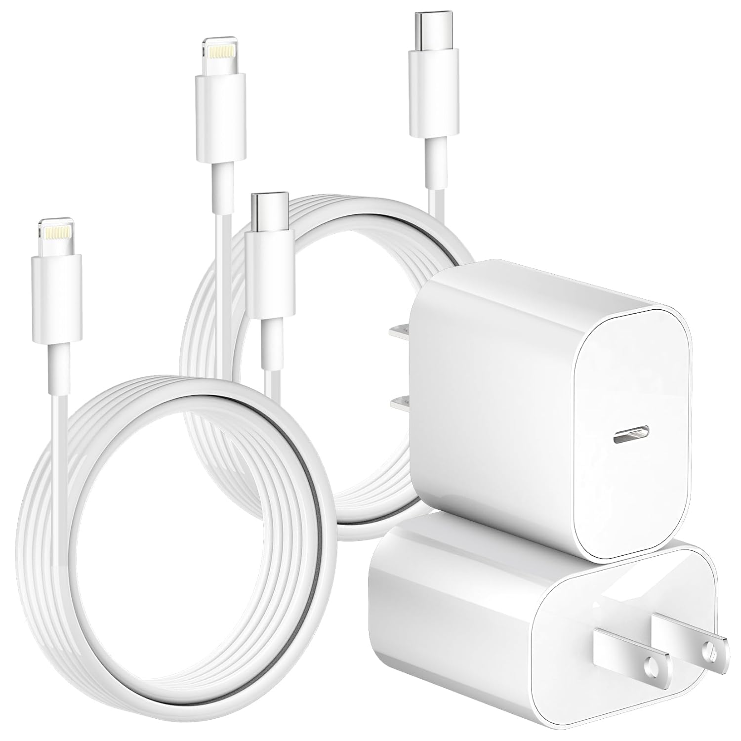 Detalle de WILLTOP USB-C iPhone Charger 2-Pack with 10-Foot MFi Lightning Cables