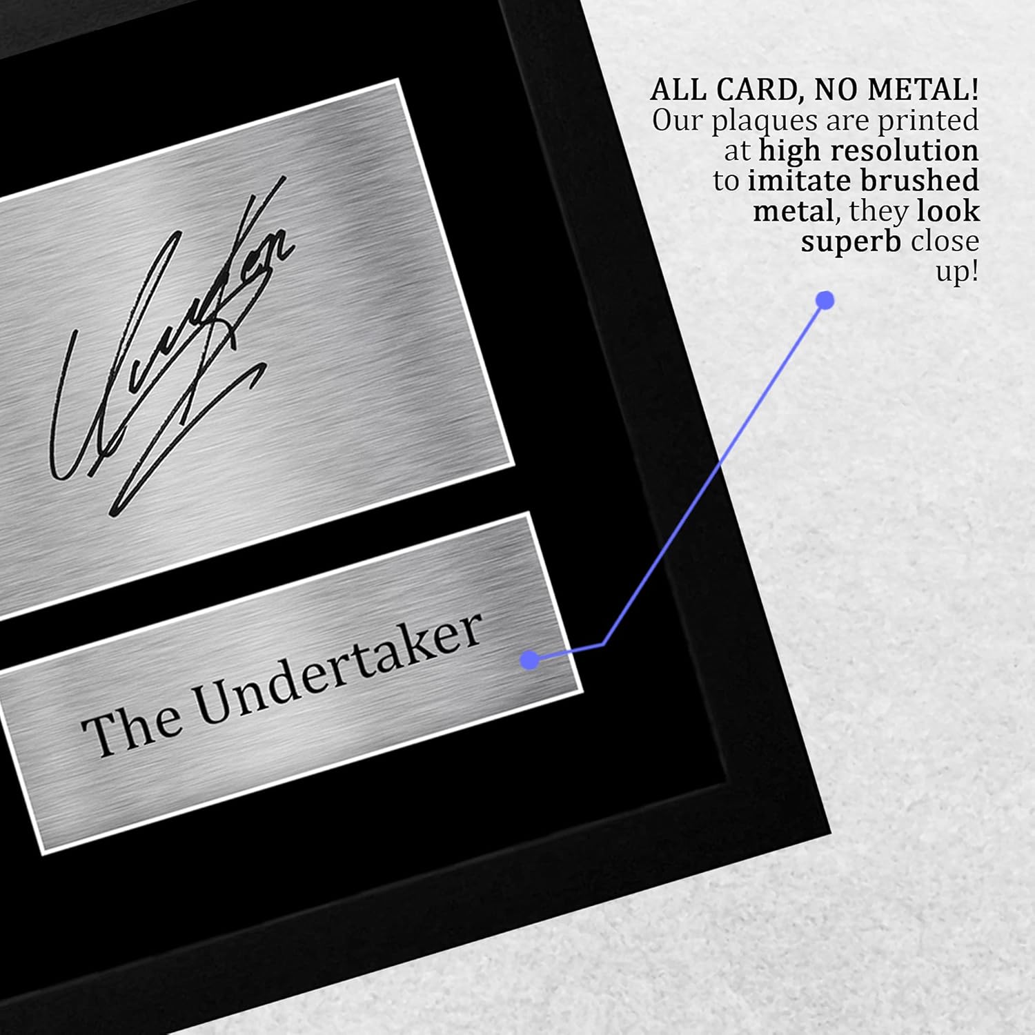 Thumbnail 4 de HWC Trading “The Undertaker” Gift Signed Framed A4 Printed Autograph WWE/WWF Wrestling Display (FRAMED A4)