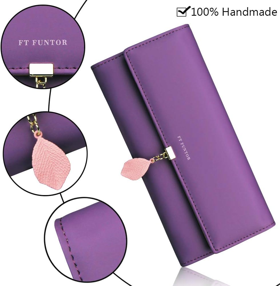 Thumbnail 3 de FT FUNTOR PU Leather Wallet L-Deep Purple