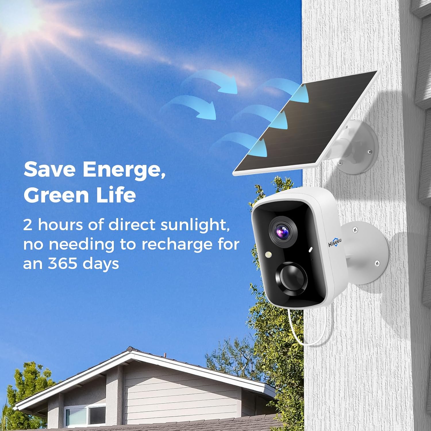 Thumbnail 2 de Hiseeu Solar Security Cameras 4MP 2-Pack