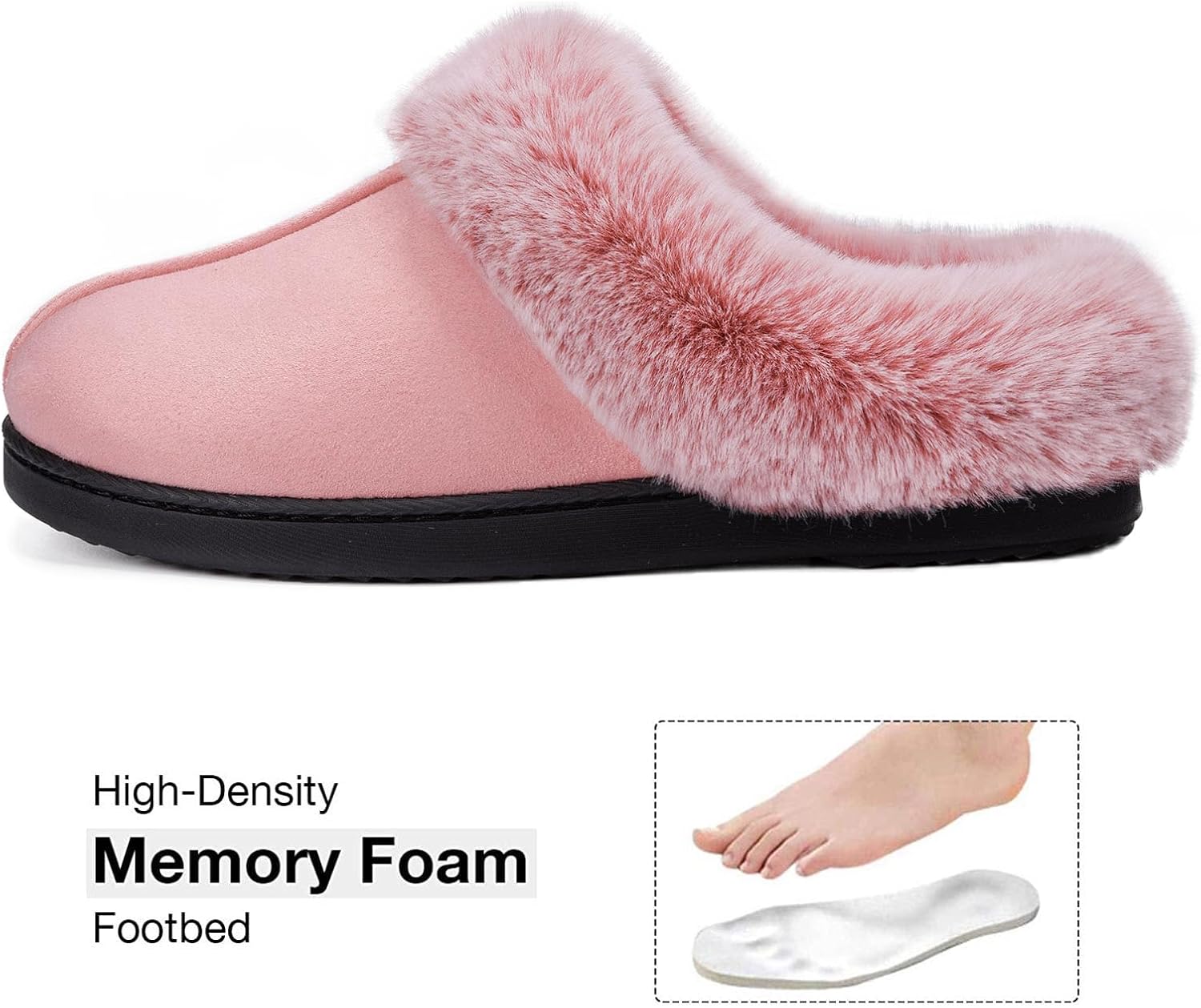 Detalle de VeraCosy Women's Classic Suede Slippers Memory Foam