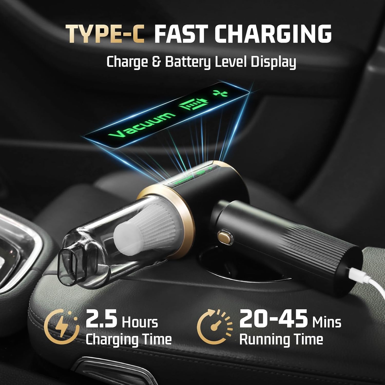 Thumbnail 2 de JIXINMIYUE Cordless Car Vacuum Cleaner — 16000Pa, Brushless Motor, HEPA, 7-in-1 Kit