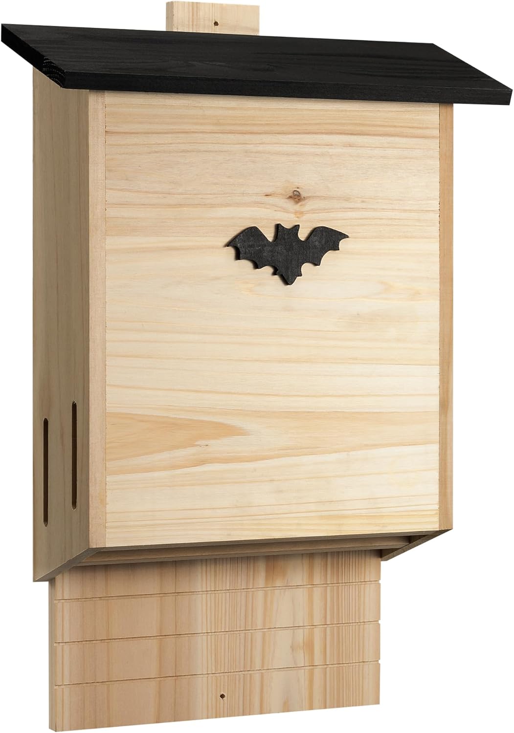 Detalle de Navaris Large Outdoor Pine Wooden Bat Box with Double Chamber Design (26x10.2x42cm)
