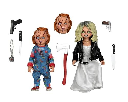 Detalle de NECA Chucky & Tiffany Set 2 Figuras 20 cm – Bride of Chucky
