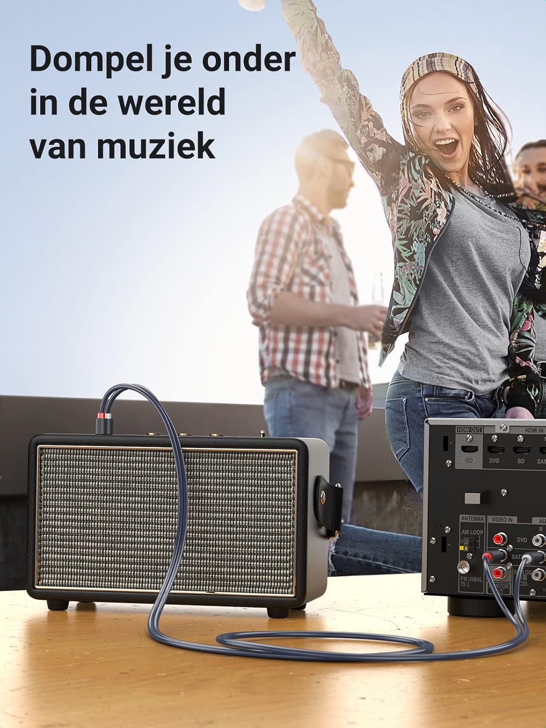 Thumbnail 6 de UGREEN stereo-audiokabel 2RCA naar 2RCA, 2 m, vergulde stekkers