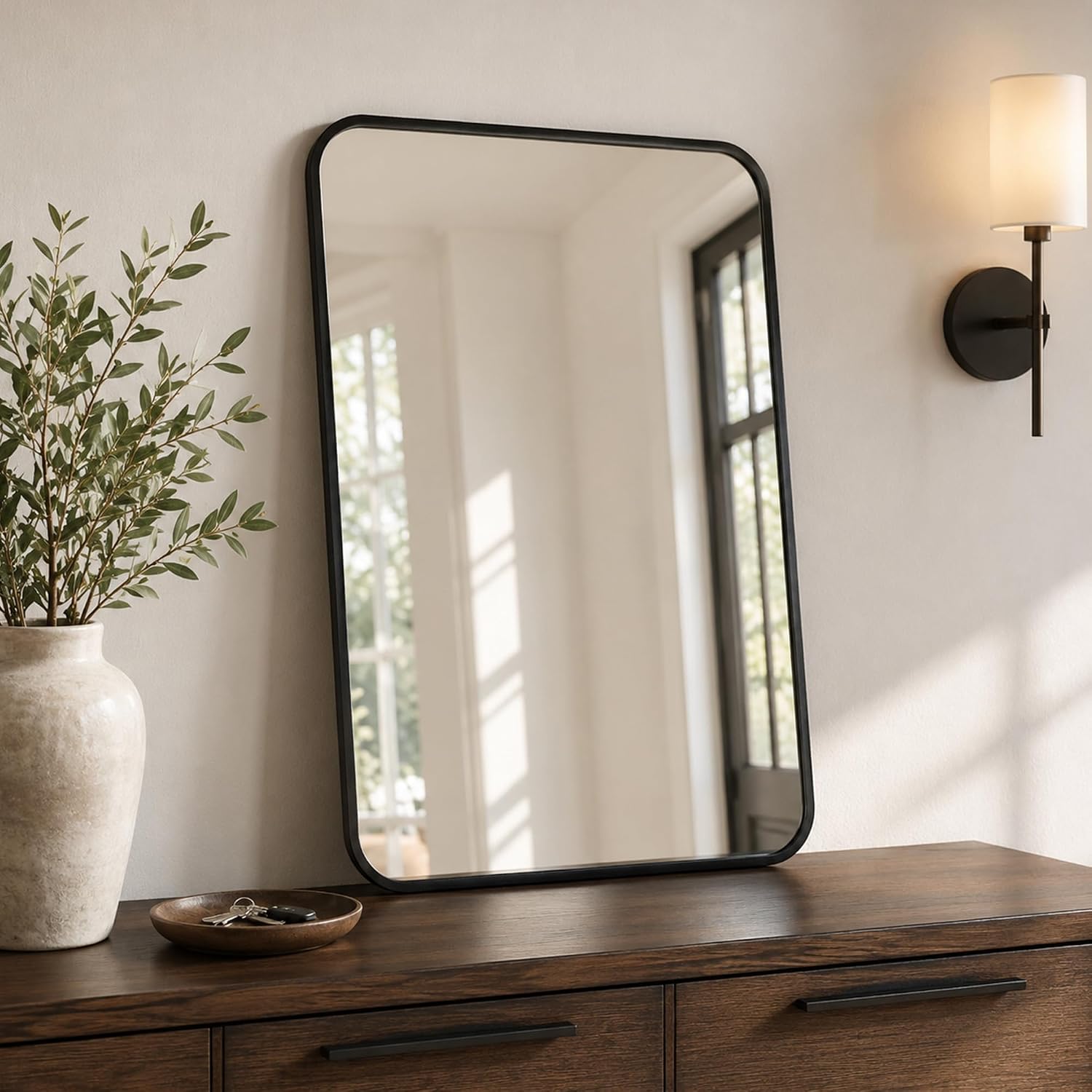 Thumbnail 6 de Pocetry 2-Pack 24x36 in Matte Black Bathroom Vanity Mirrors (HD Shatterproof Glass, Rustproof)