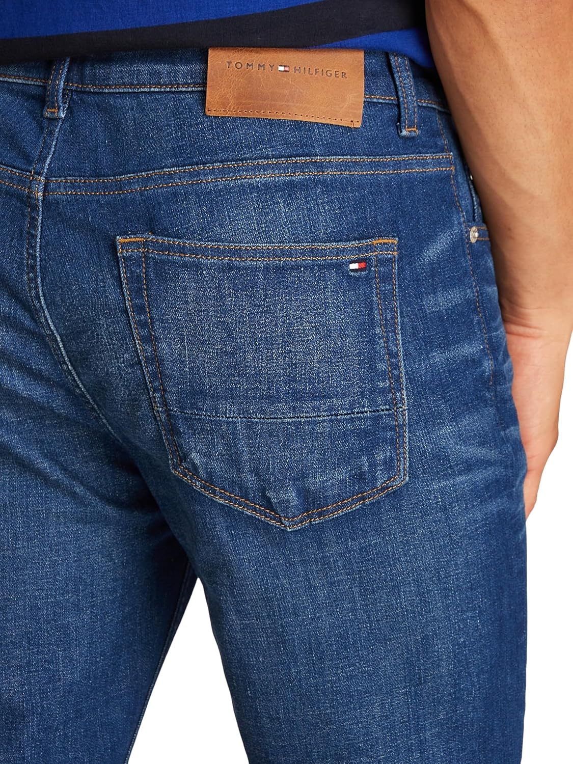 Detalle de Tommy Hilfiger Men’s Bleecker Flex Mohave Indigo Slim Fit Jeans
