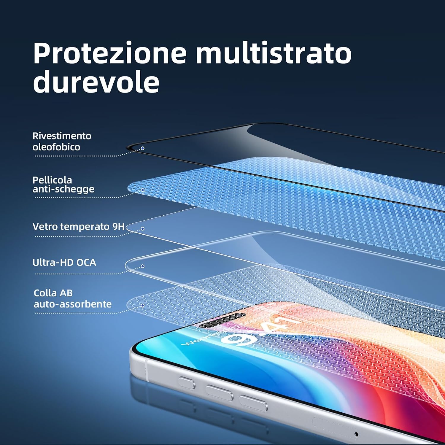 Thumbnail 6 de NEW’C 3 pezzi pellicola protettiva schermo intero per iPhone 17 Pro Max da 6,9”, vetro temperato 9H con applicazione automatica