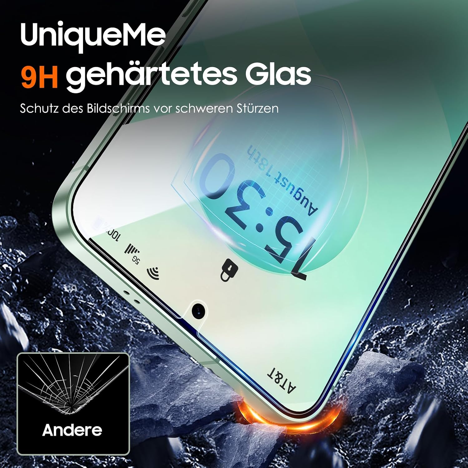 Thumbnail 1 de UniqueMe Displayschutz Samsung Galaxy S25 9H