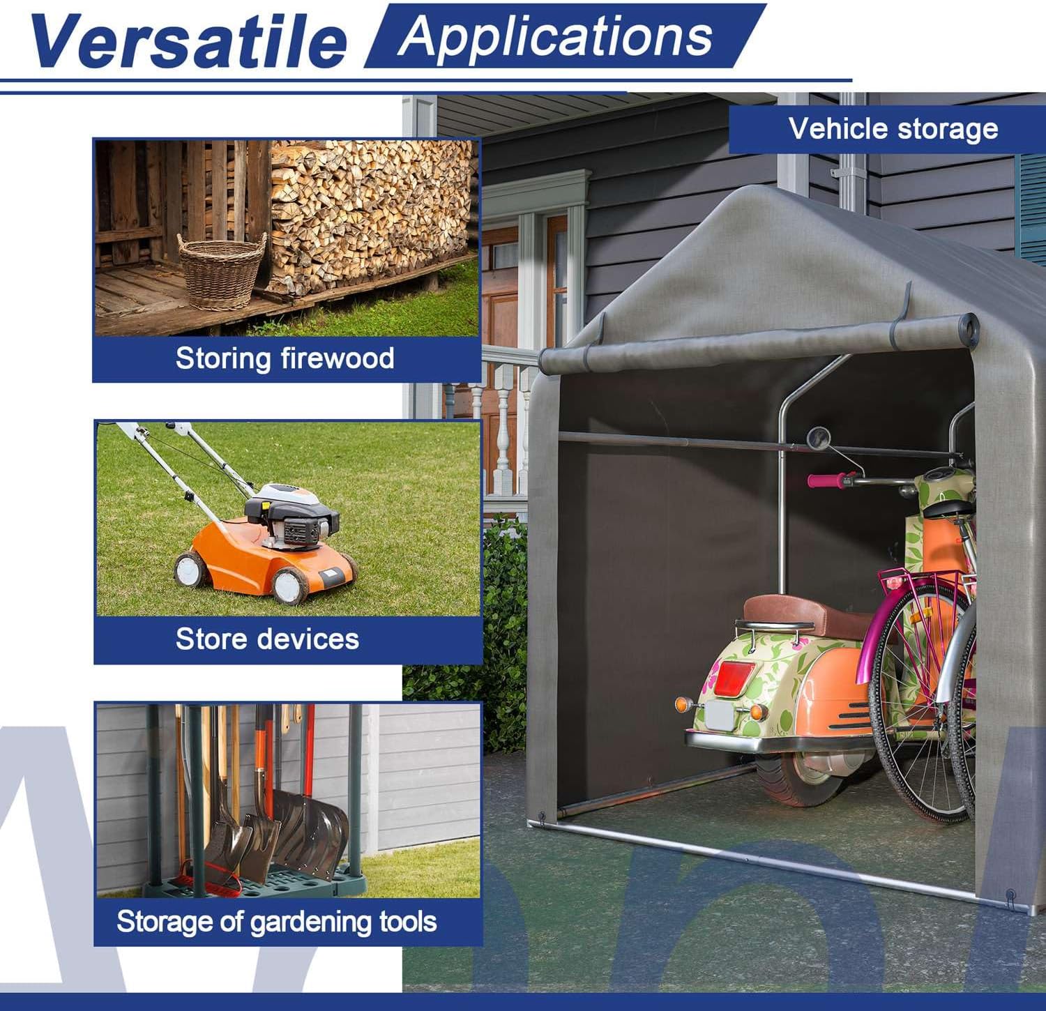 Thumbnail 5 de BIRCHTREE Bike Storage Tent 2.2m x 1.6m