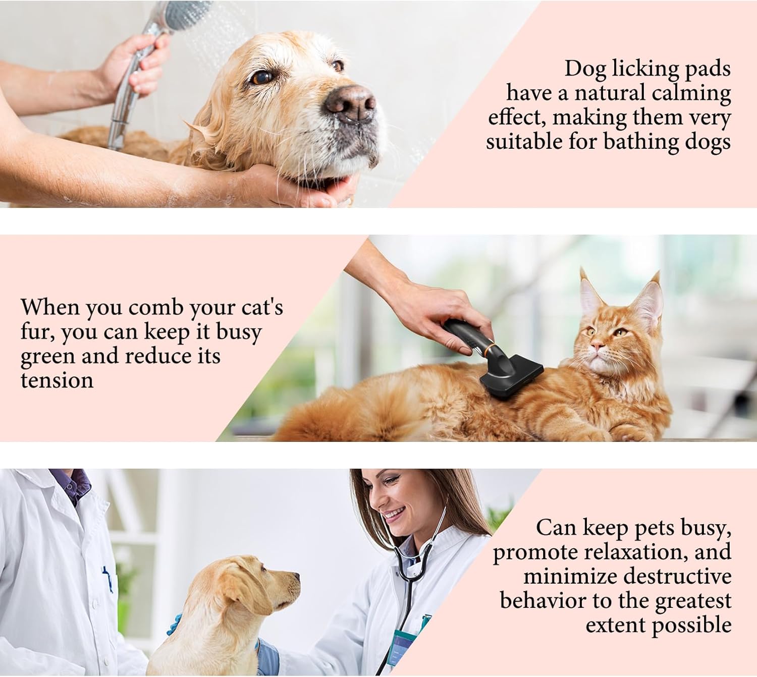 Thumbnail 4 de 2 tappetini leccare per cani e gatti 20x20 cm in silicone con ventose e spatola/pennello