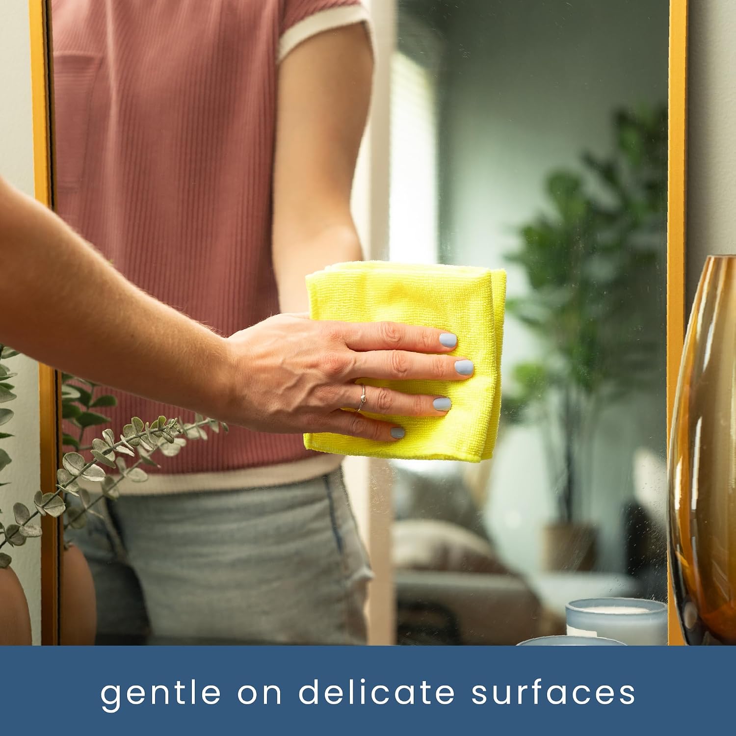 Detalle de S&T INC. 100 Pack Microfiber Cleaning Cloth 11.5" 🧽