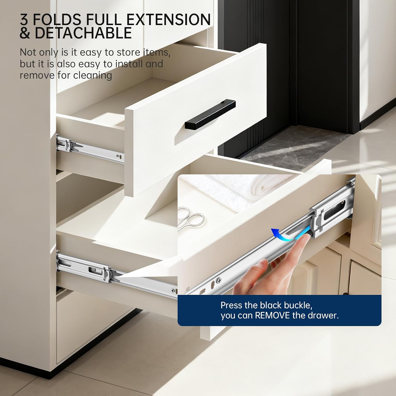 Detalle de Goldenwarm Drawer Slides 20-Inch