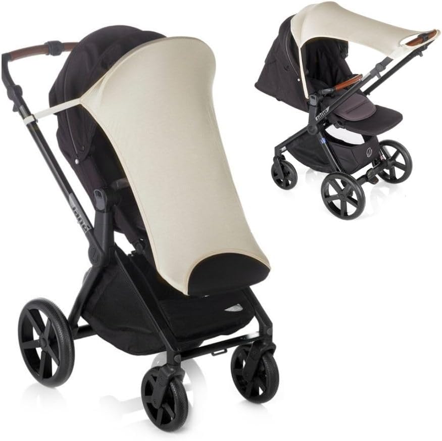 Detalle de Jané Protection Solaire Poussette UPF 50+ — Universelle, Élastique et Respirante (Noir)