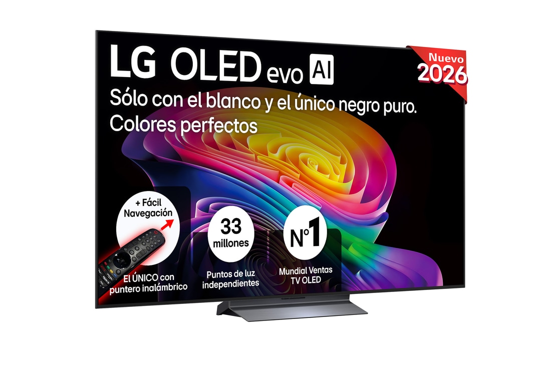 Detalle de LG OLED evo AI C6 55" (OLED55C6ELB) — TV OLED 4K 2026 con IA Copilot y gaming