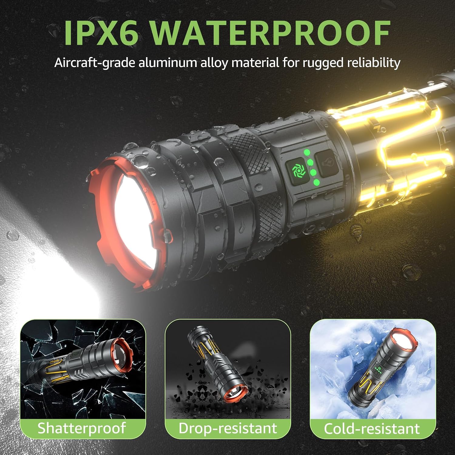 Thumbnail 4 de Sogdeco rechargeable LED torch with zoom, 11 modes and camping light (up to 1,000,000 lumens)