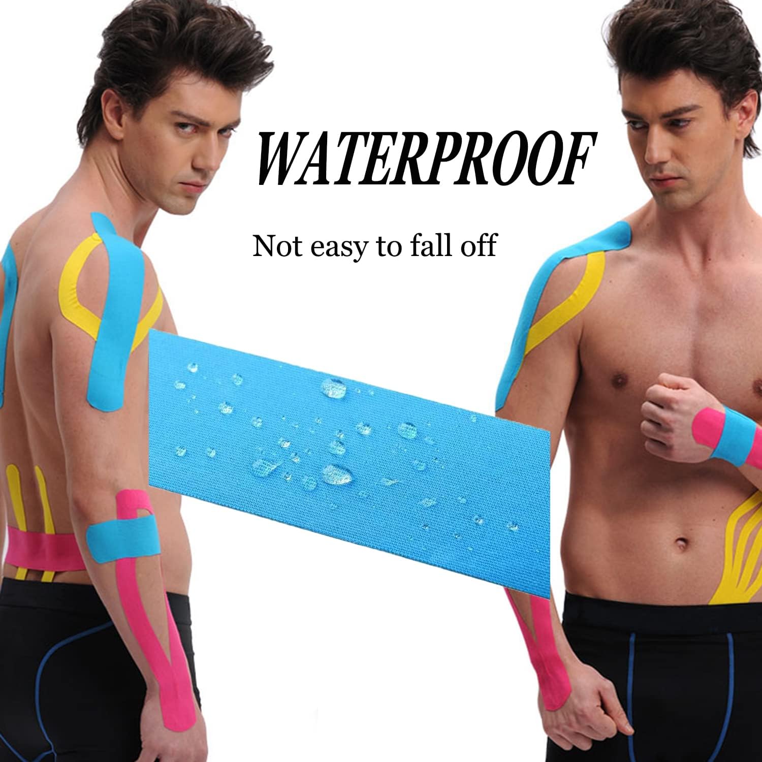 Thumbnail 5 de Kinesiology Tape Precut (3 Rolls, 60 Strips) Waterproof Sports Tape for Athletes