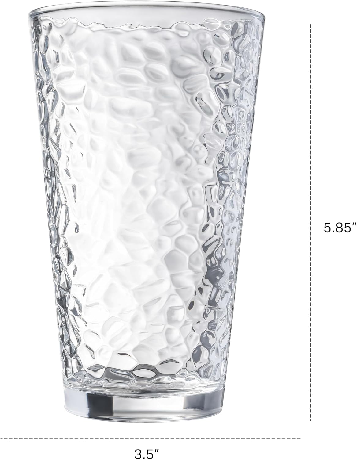 Thumbnail 6 de Set of 10 Hammered Glass Cups 16oz
