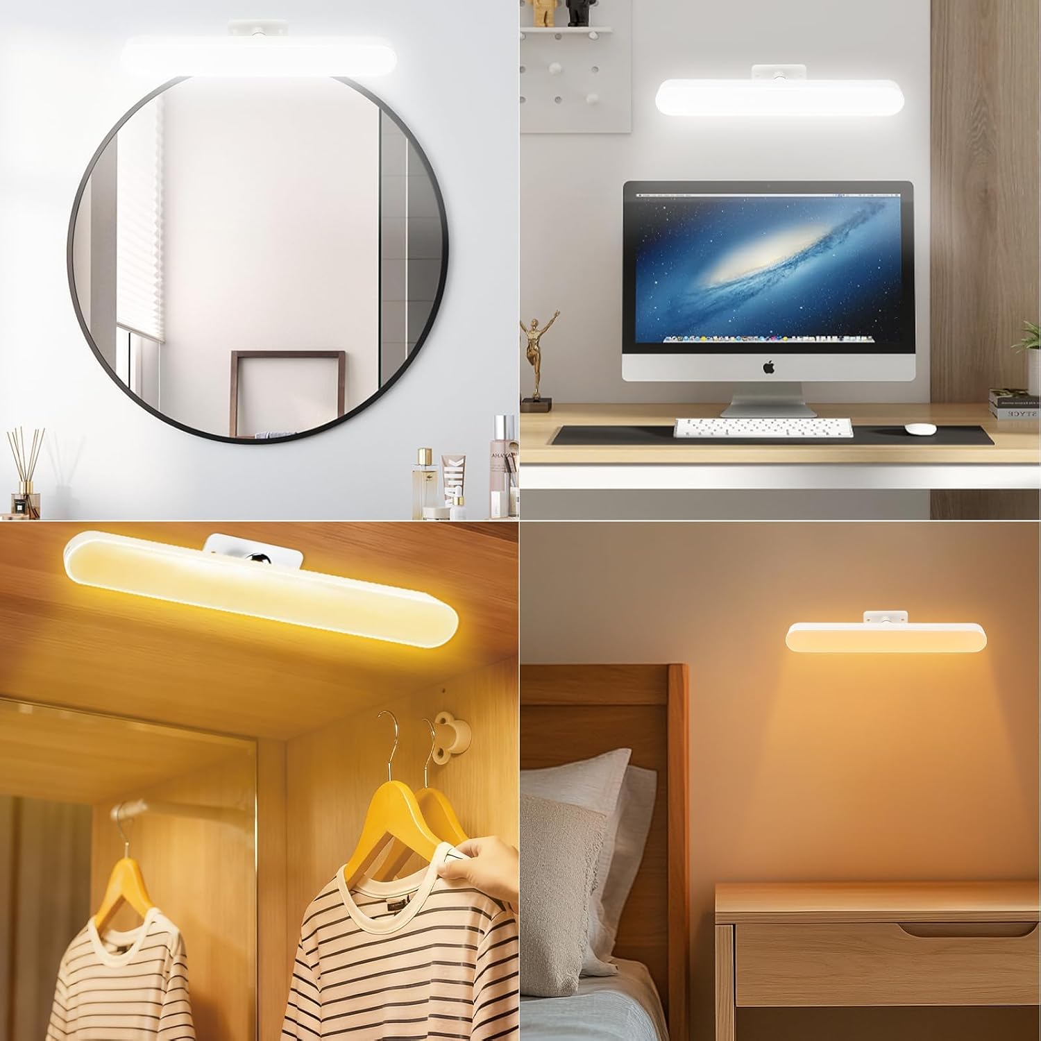 Thumbnail 6 de Collazoey cxjqd – lampa LED do lustra, ściemnianie dotykowe, 3 barwy, obrót 360°