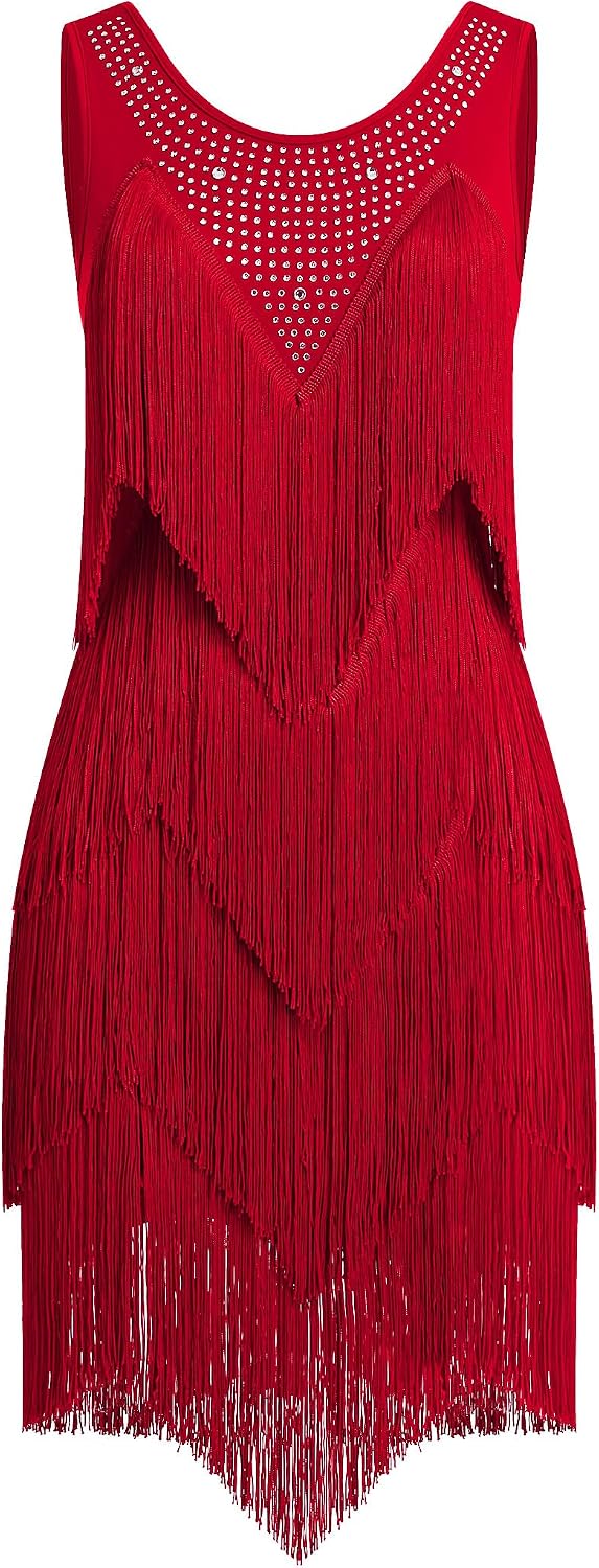 Thumbnail 6 de EFOGEP Latin Tanzkleid 1920s mit Quasten