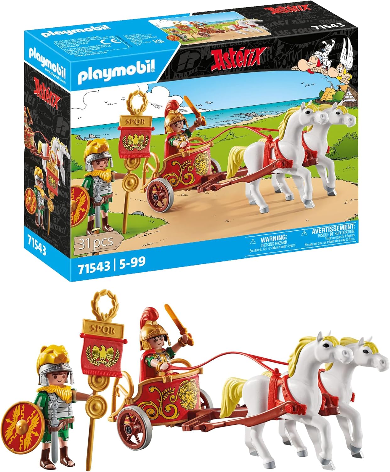 Detalle de PLAYMOBIL Asterix 71543 Biga Romana: Viaggio Epico per bambini dai 5 Anni