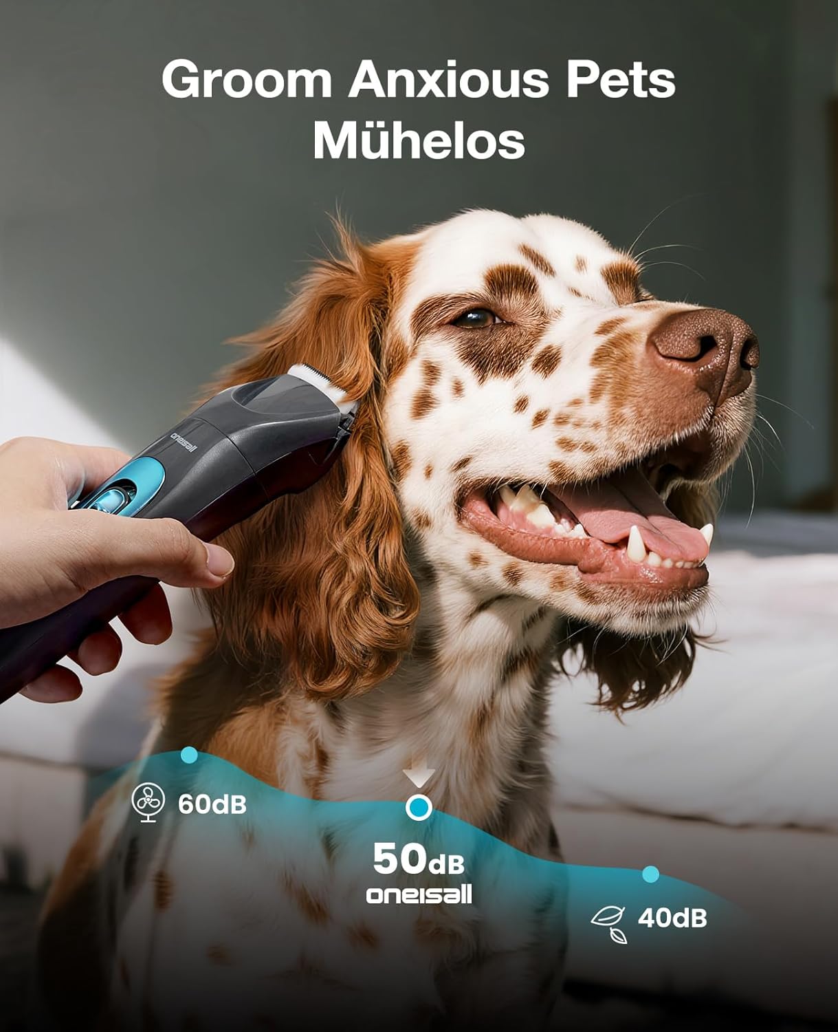 Thumbnail 4 de oneisall 4in1 Leise Schermaschine für Hund & Katze (LED, 2000 mAh) – Pfotentrimmer & Krallenschleifer