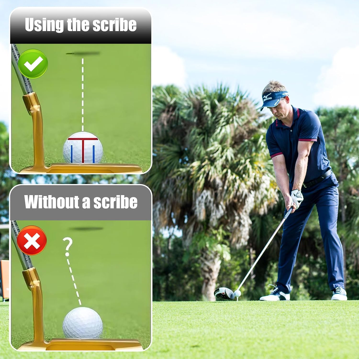 Thumbnail 4 de Golf Ball Line Marker Tool, ABS
