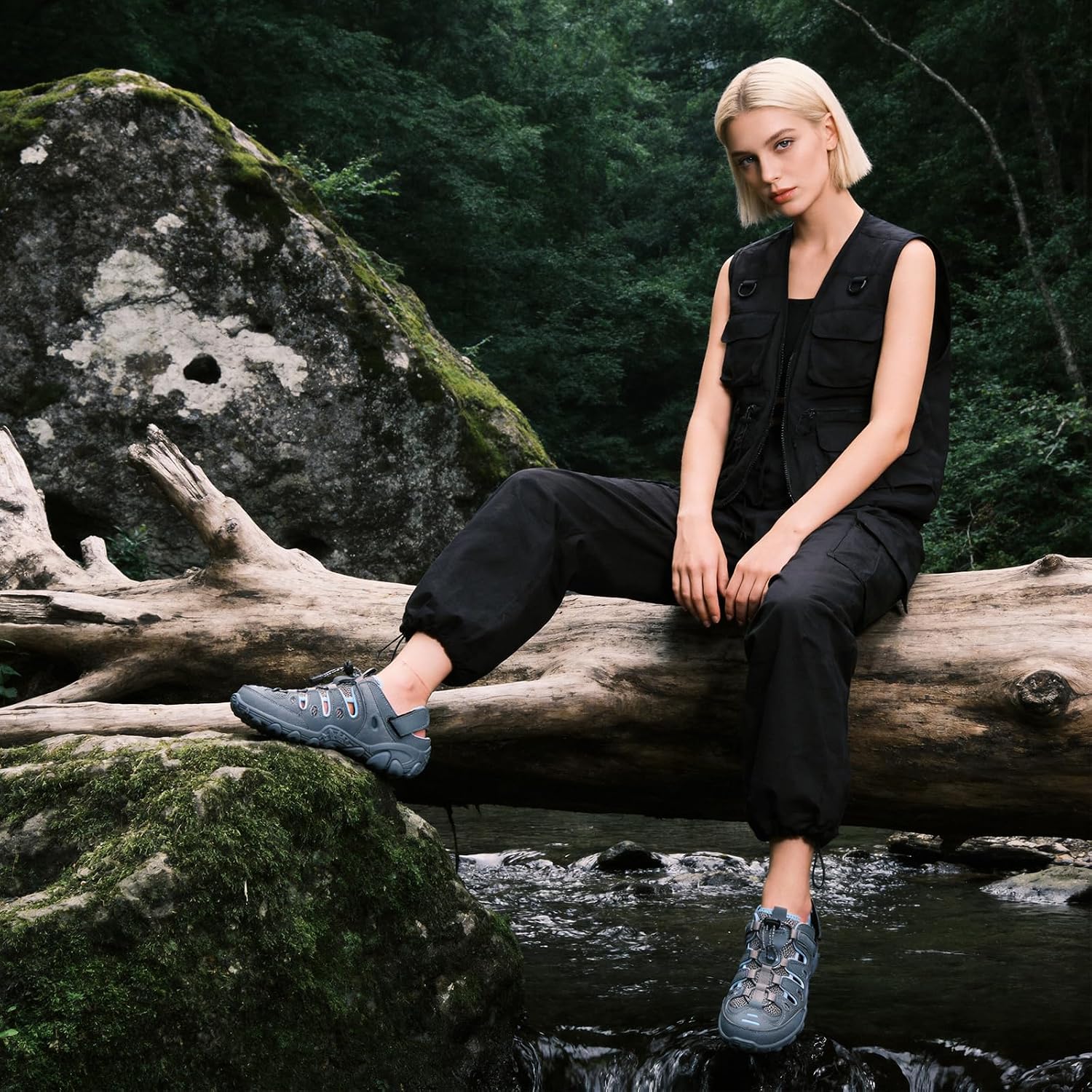 Detalle 2 de SAGUARO Sandali Donna Antiscivolo e Traspiranti – Sandali da Trekking 36-42 EU