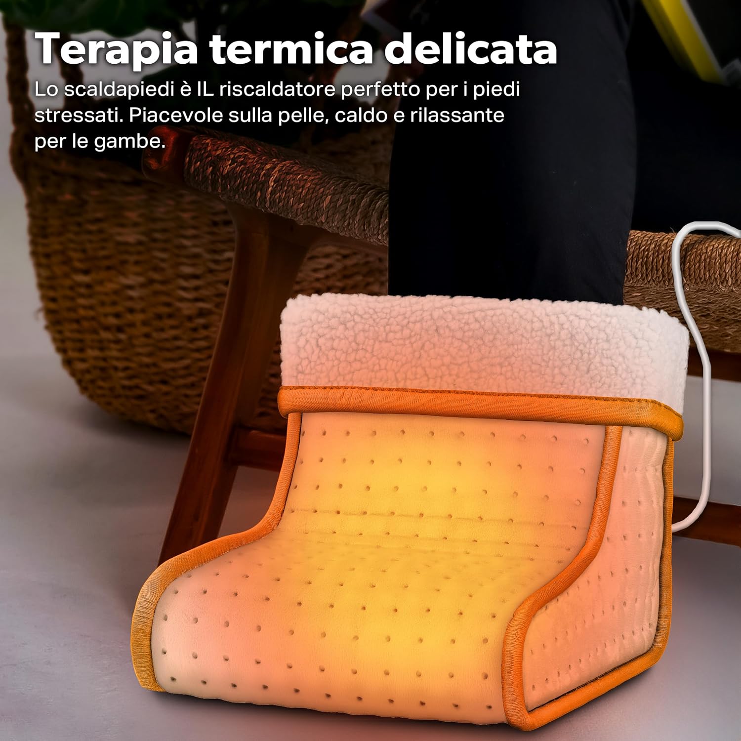 Thumbnail 6 de Sinnlein Scaldapiedi: Scaldapiedi elettrico a 6 temperature, spegnimento automatico e design pieghevole