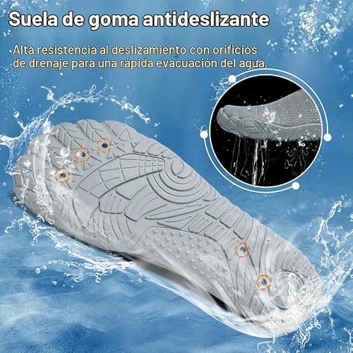 Thumbnail 4 de Ziitop Zapatos Descalzos Unisex - Zapatillas de Agua Gris 42EU para Surf, Playa y Yoga