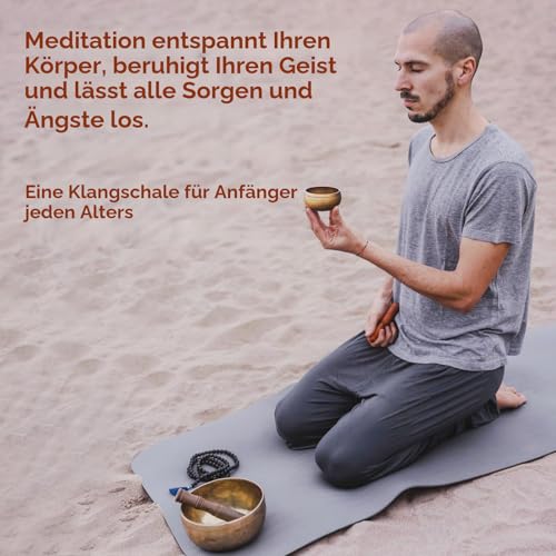 Thumbnail 4 de REGIS Tibetische Klangschale Set, 3 Zoll Kupferlegierung – Meditationsschale mit Schlägel und Kissen