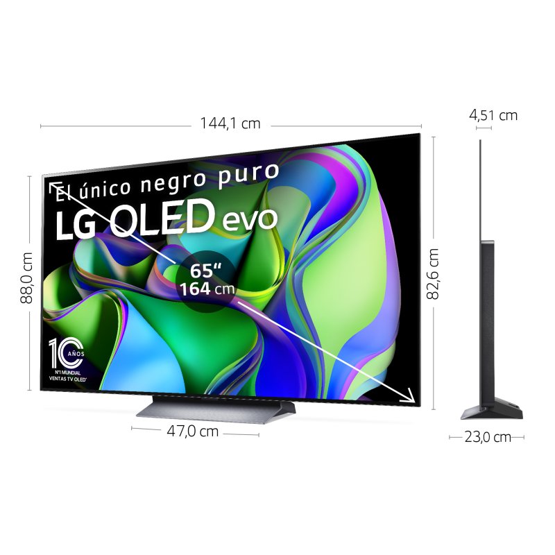Detalle de LG OLED65C34LA 65 pulg OLED evo UltraHD 4K