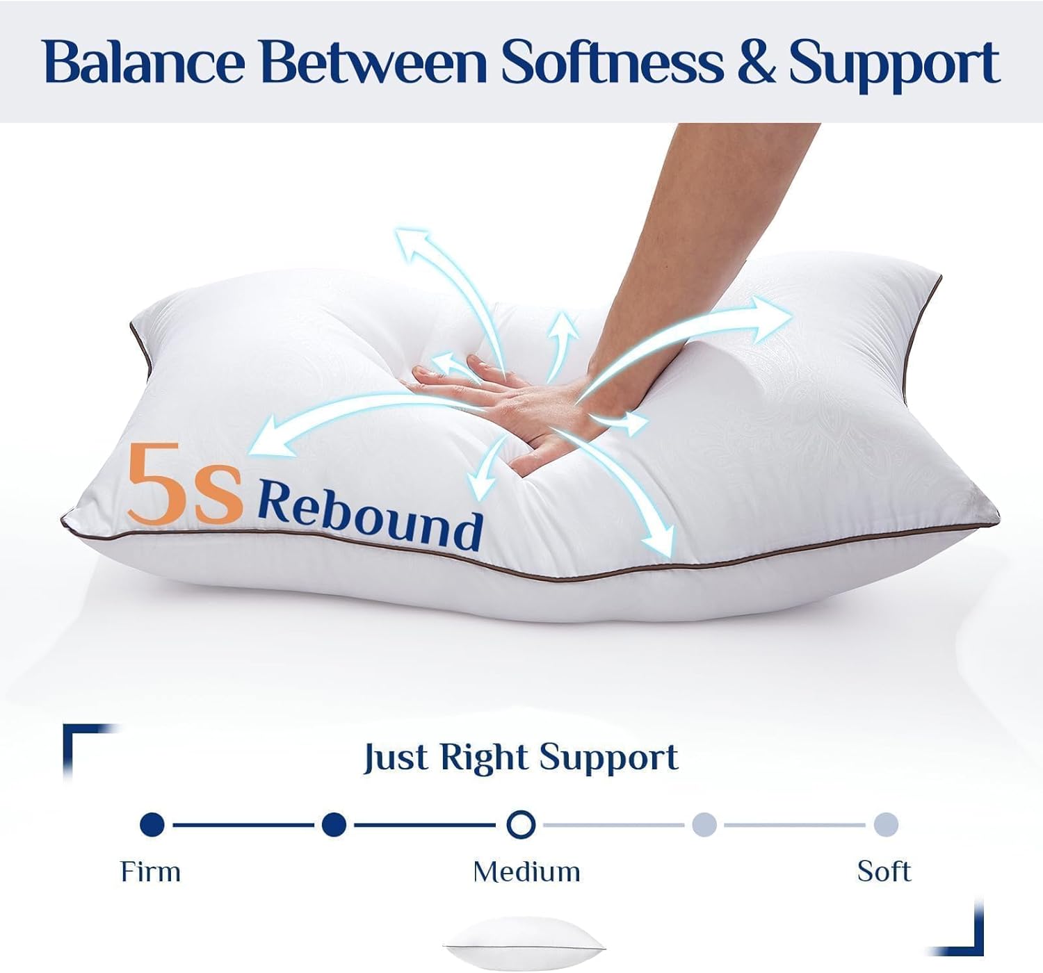 Thumbnail 4 de JOLLYVOGUE King Size Pillows Set of 2