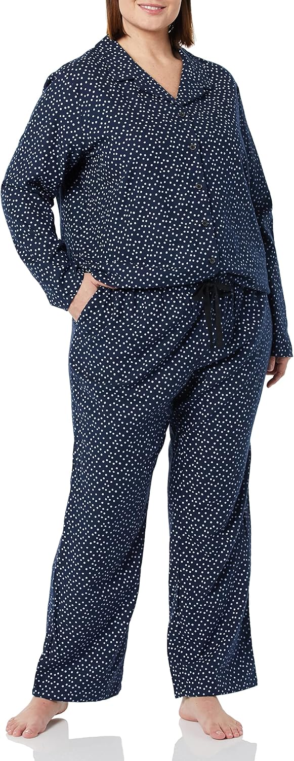 Thumbnail 4 de Amazon Essentials Women's Flannel Long-Sleeve Button Front Shirt and Pant Pajama Set