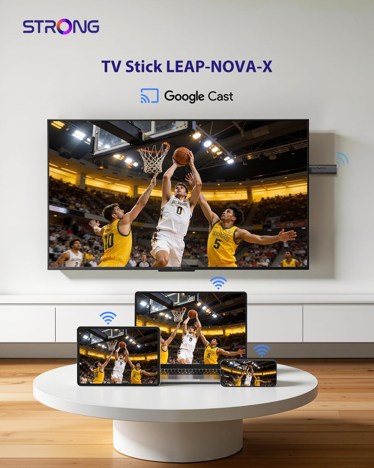 Thumbnail 6 de STRONG Leap-Nova-X TV Stick (Android 14) – 2 Go RAM, 32 Go ROM, 4K HDR, Wi‑Fi 6 et contrôle vocal