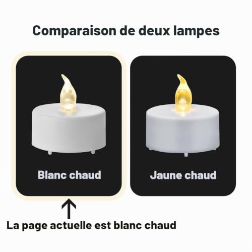 Thumbnail 6 de Tappovaly – lot de 24 bougies LED vacillantes à lumière blanc chaud