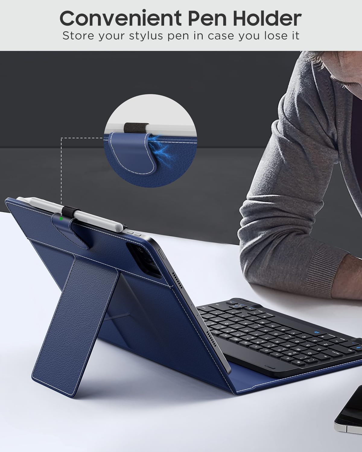 Detalle de MoKo custodia tablet con tastiera Bluetooth