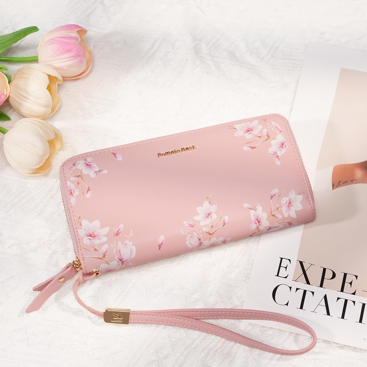 Thumbnail 4 de Pomelo Best Geldbörse Damen groß im Langformat – RFID-blockierende Damenbrieftasche mit vielen Fächern, Rosa