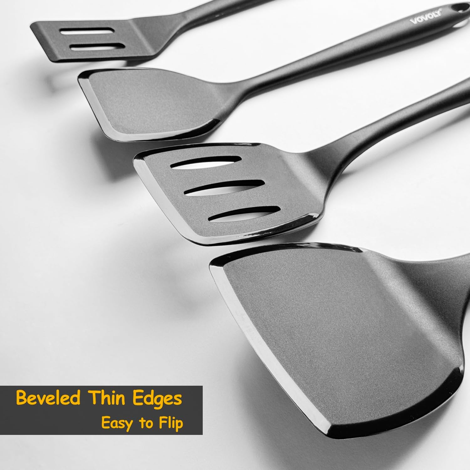 Detalle de 600°F Silicone Spatula Turner Set, 4-Pack