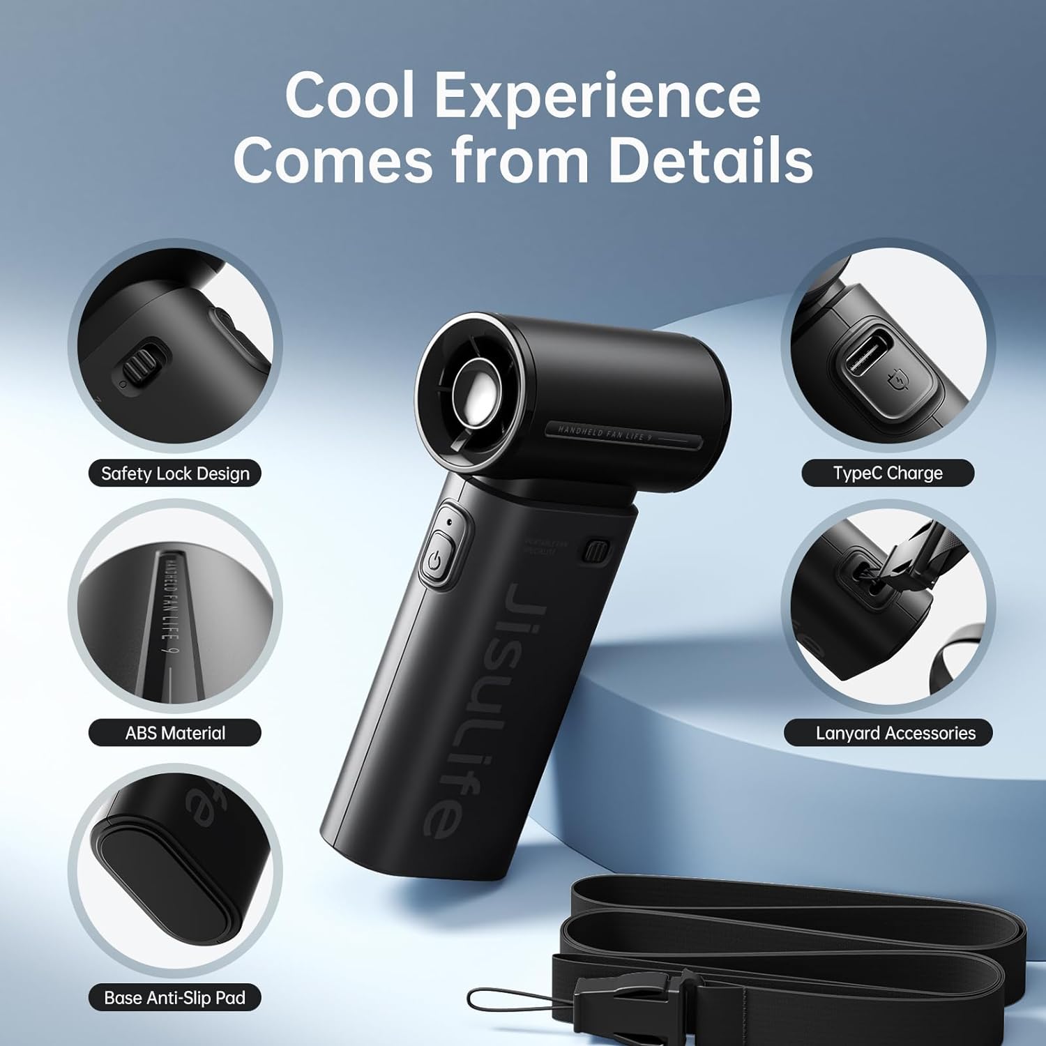 Detalle 2 de JISULIFE Life9 portable handheld fan 10m/s