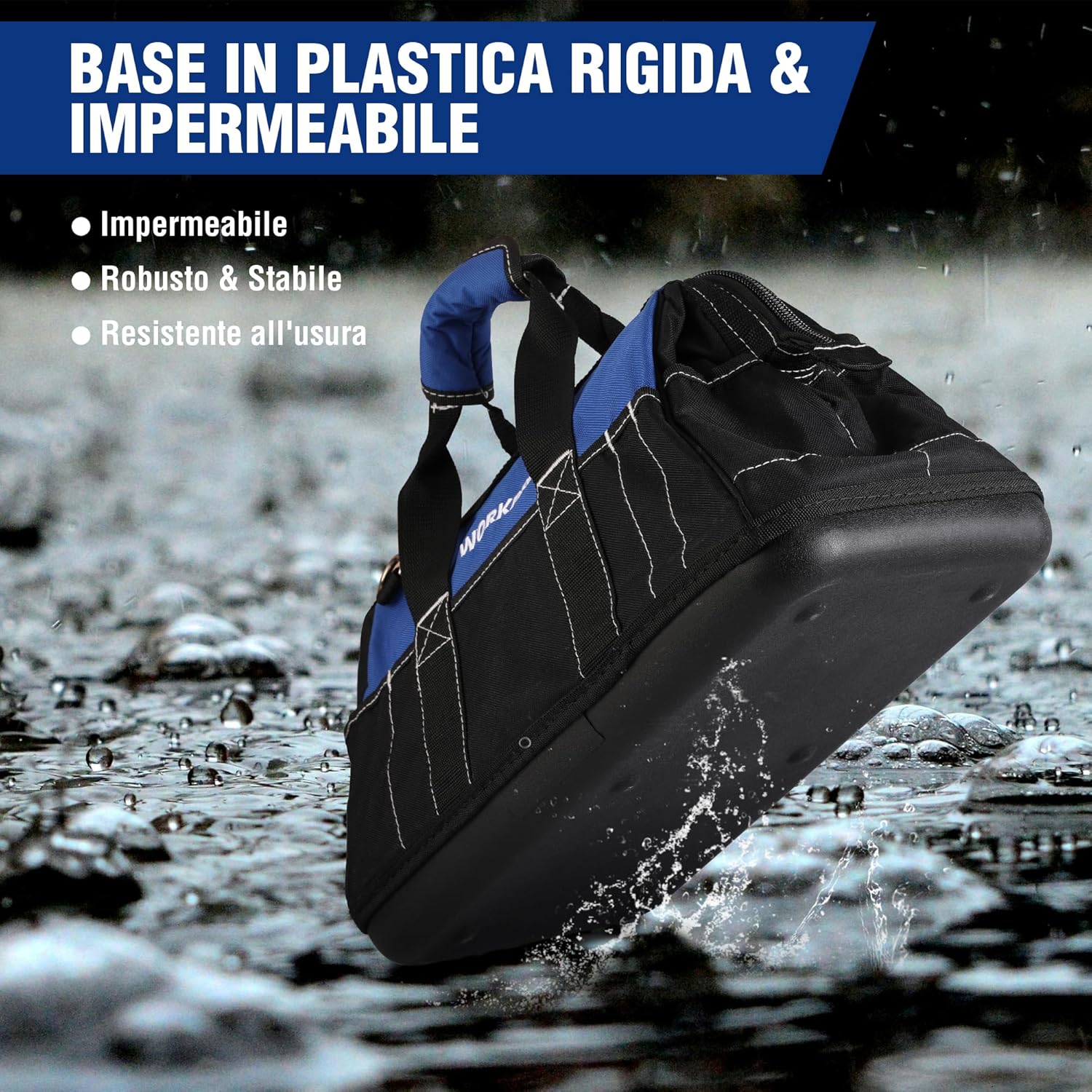 Thumbnail 4 de WORKPRO Borsa porta attrezzi a bocca ampia 40 x 22 x 26 cm con base rigida impermeabile