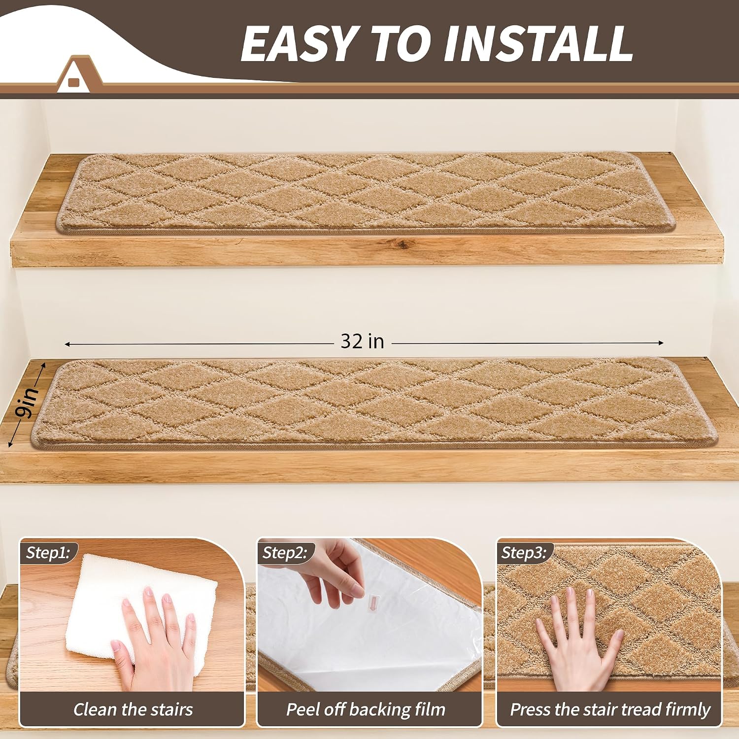 Thumbnail 5 de BONACA Non-Slip Stair Treads 9" x 32
