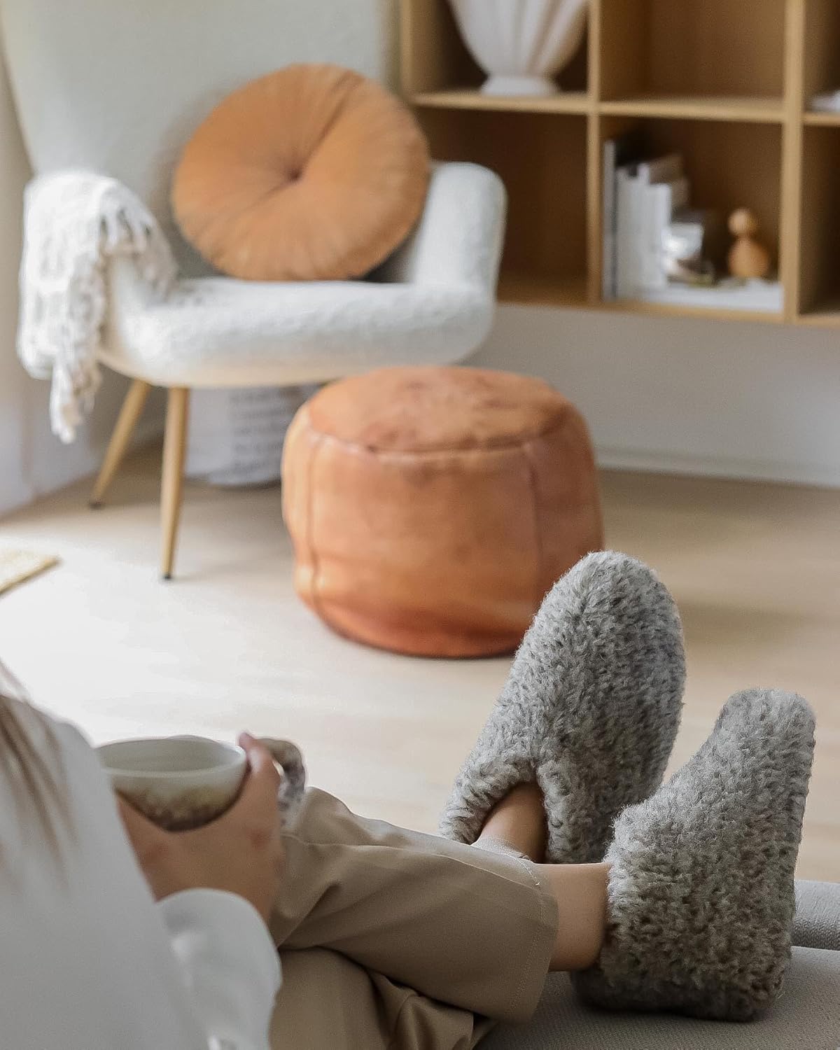 Thumbnail 5 de THE COZY SHEEP — Chaussons douillets femme et homme en laine mérinos, modèle bas fermé