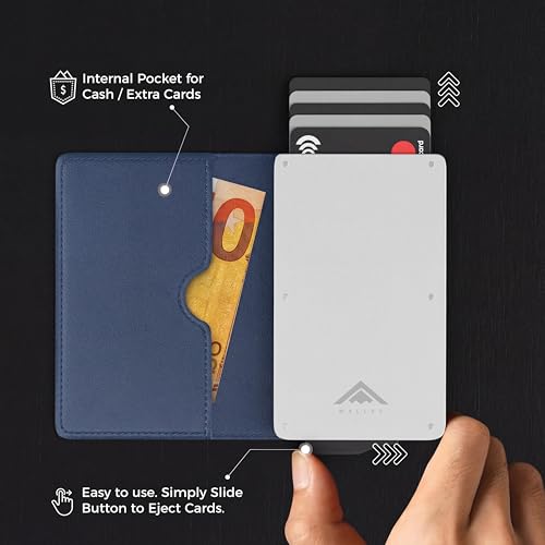 Detalle de Stealth Wallet Blue Pop-Up RFID Card Holder