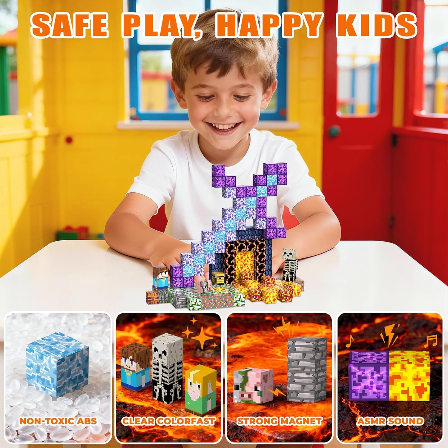 Detalle de SSAWER Magnetic Blocks 100PCS STEM set