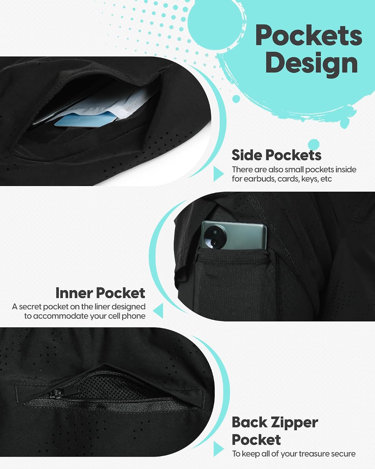 Thumbnail 2 de maamgic 2-in-1 Running Shorts