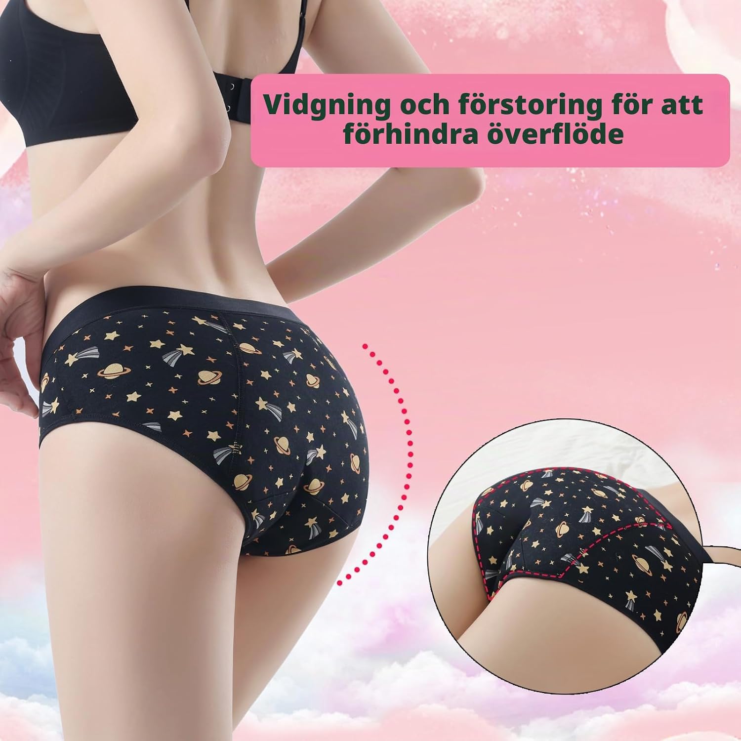 Thumbnail 1 de FOTOOL menstruationstrosor för tonåringar, 3-pack i bomull, 8–18 år