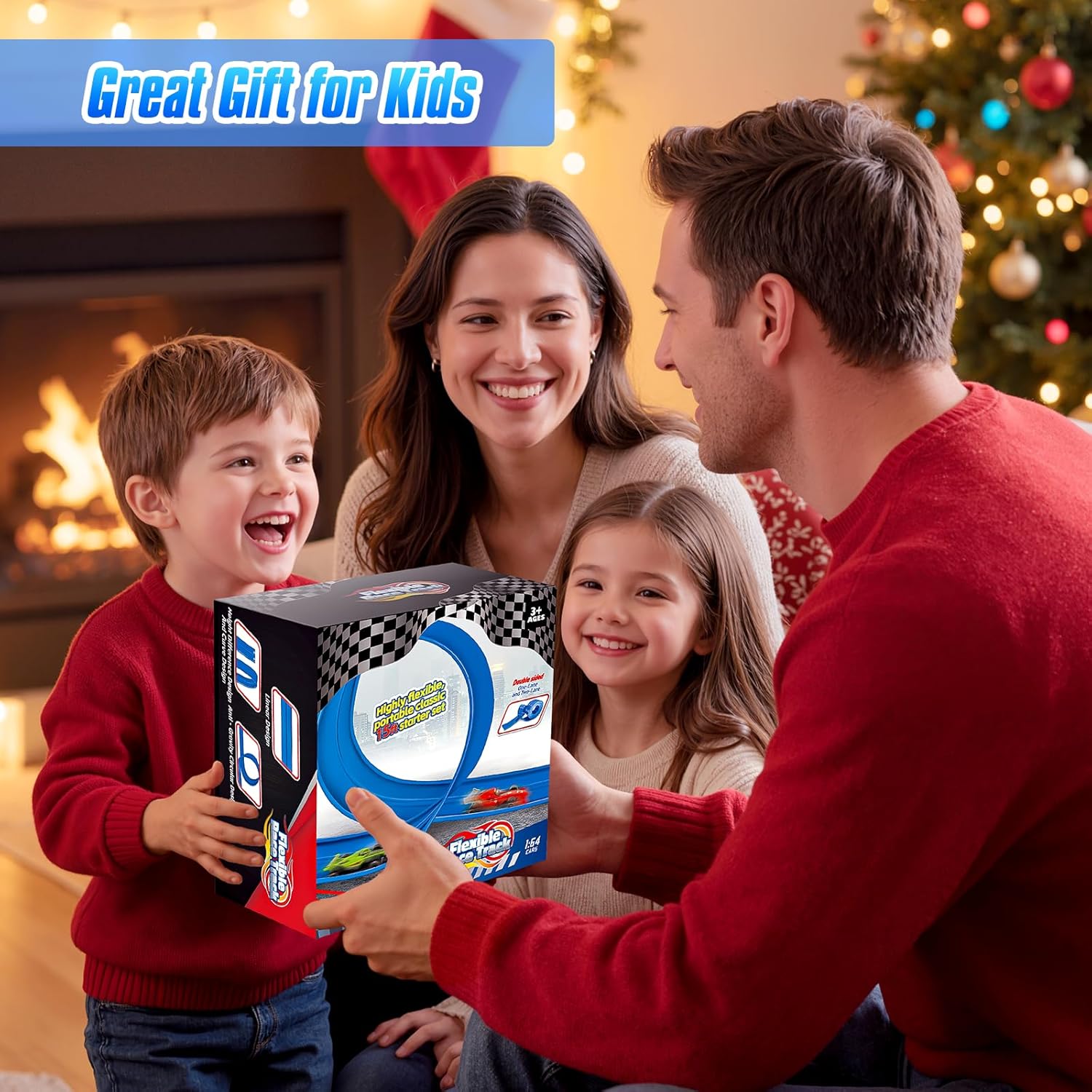 Thumbnail 6 de Hot Bee 4.5m Flexible Race Car Track for Kids